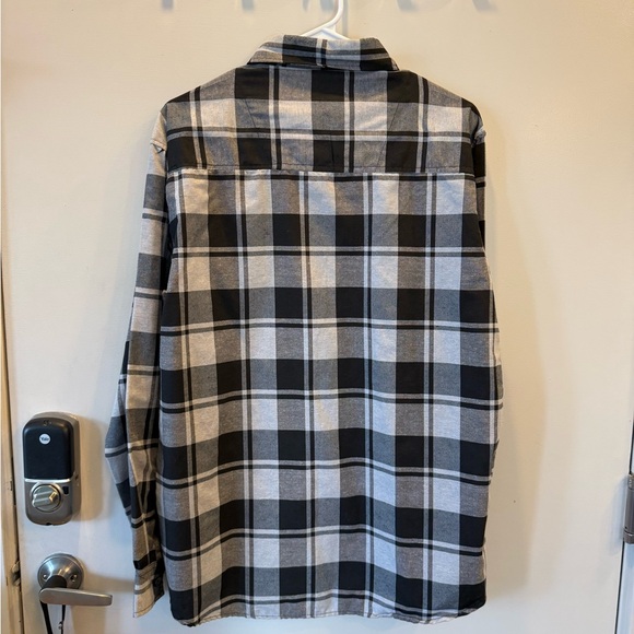 Men's Black and Gray Plaid Stillwater Supply Co. Shirt - Picture 2 of 3